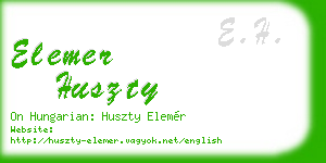 elemer huszty business card